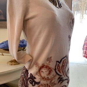 Talbots 100% Merino wool pull over sweater super soft quiet luxury sweater